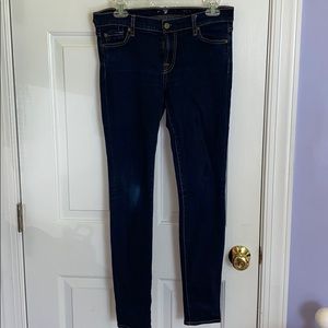 7 For All Mankind skinny blue jeans